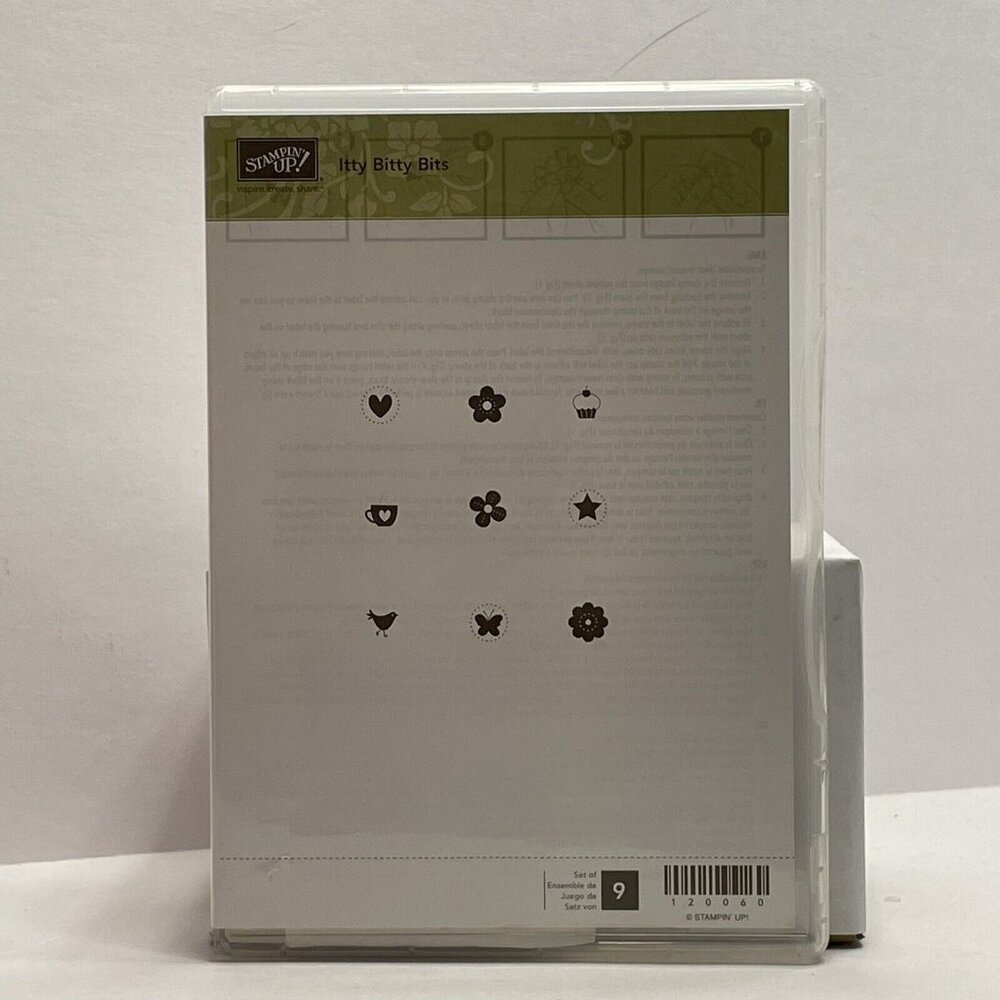 Stampin Up Itty Bitty Bits Rubber Stamps Set of 9 #120060 Stampin’ Stamping
